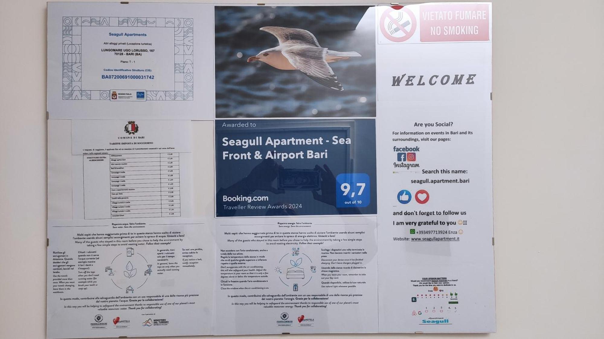 Seagull Apartments - Front And Sea View & Airport Bari Kültér fotó